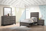 Watson Bedroom Set Grey Oak Twin 4-piece