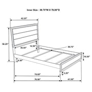 Watson Wood Panel Bed Grey Oak