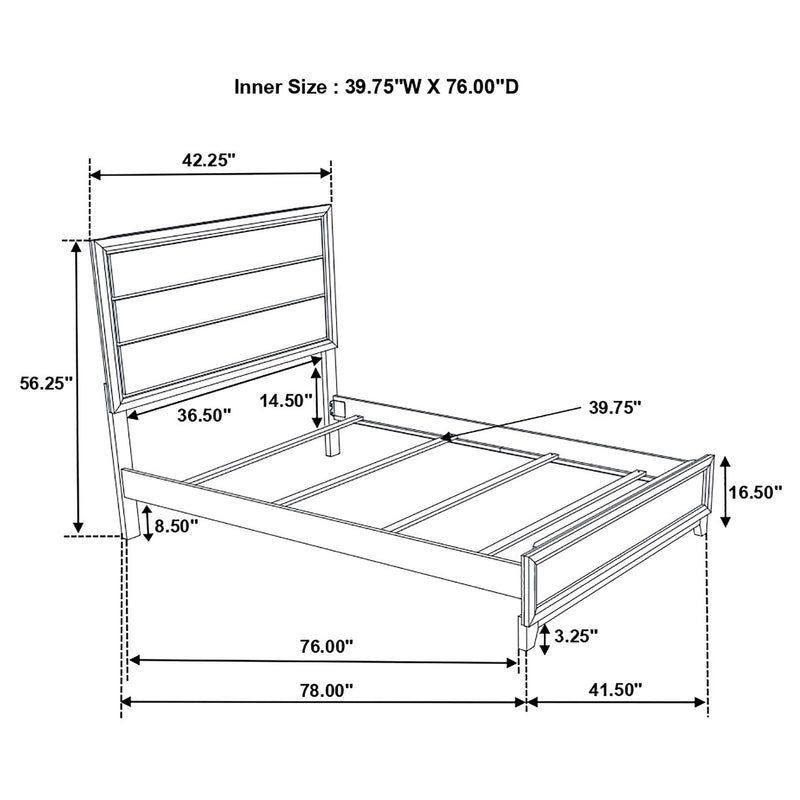 Watson Wood Panel Bed Grey Oak
