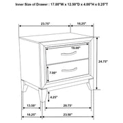Watson 2-drawer Nightstand Grey Oak