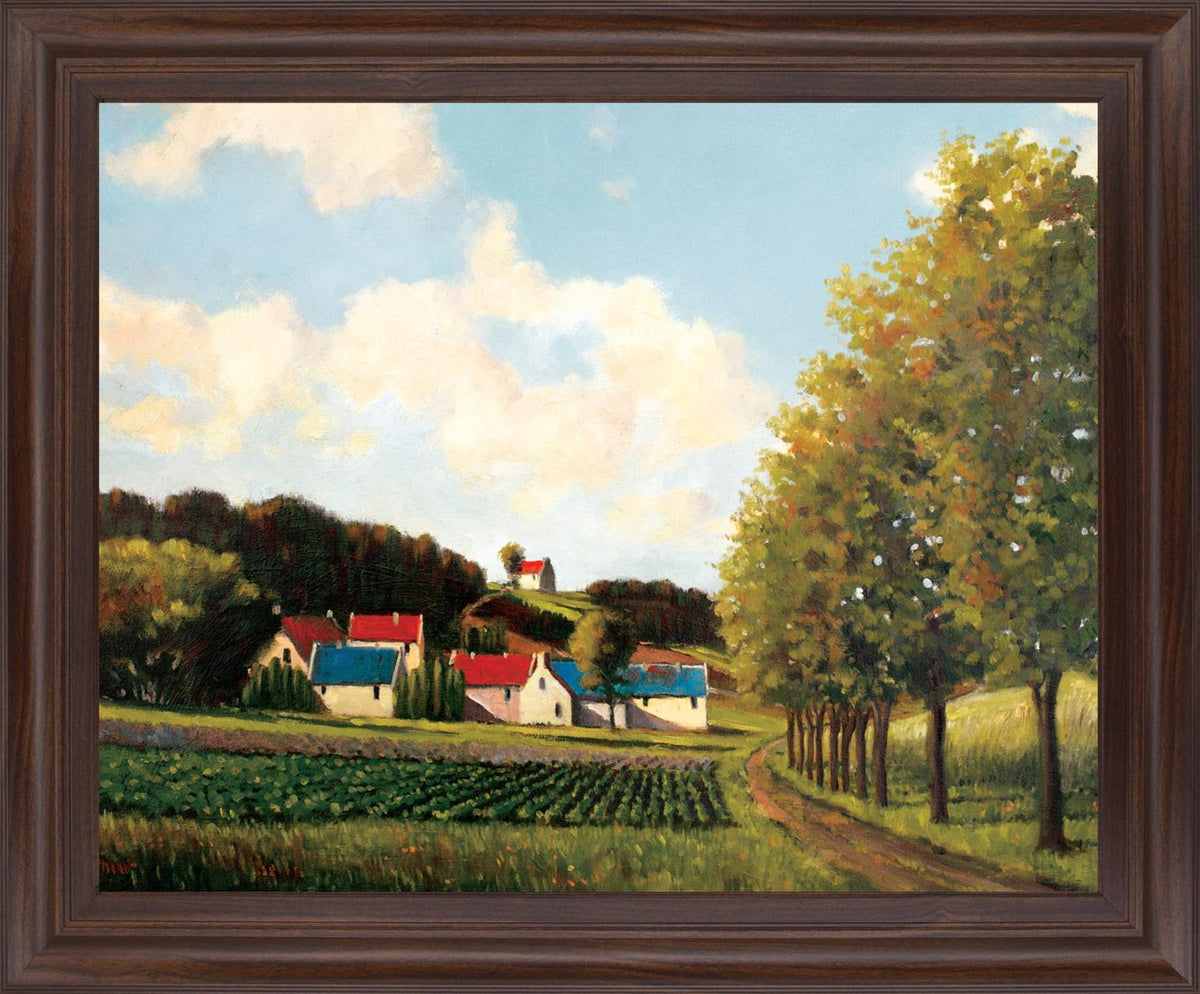 Pastoral Homestead - 28" x 34" Framed Wall Art - Green