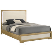 Hyland Wood LED Panel Bed Natural and