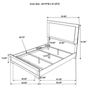 Hyland Wood LED Panel Bed Natural and