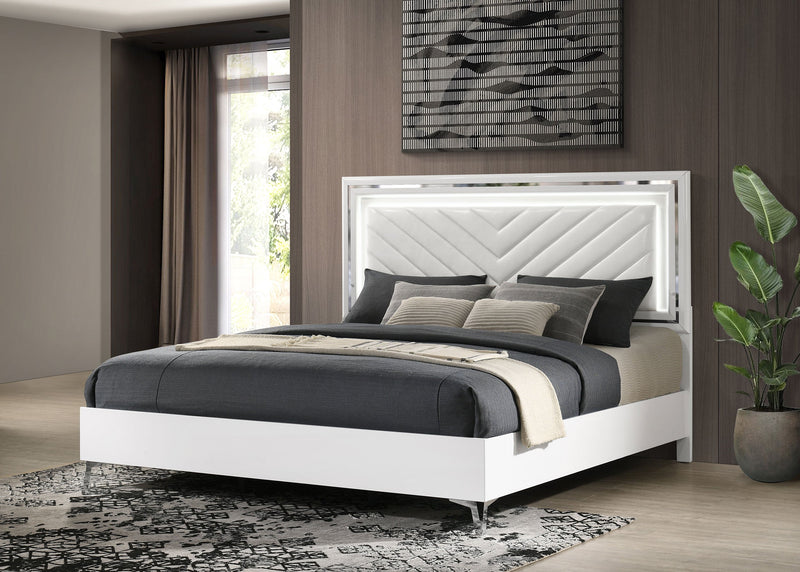 Cassia LED Panel Bed High Gloss
