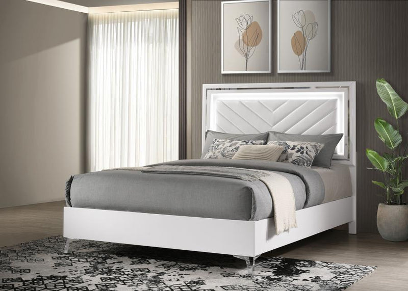 Cassia LED Panel Bed High Gloss Queen