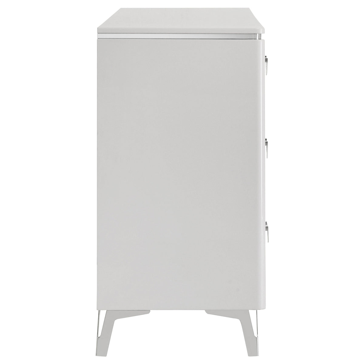 Cassia 6-drawer Bedroom Dresser Cabinet White High Gloss