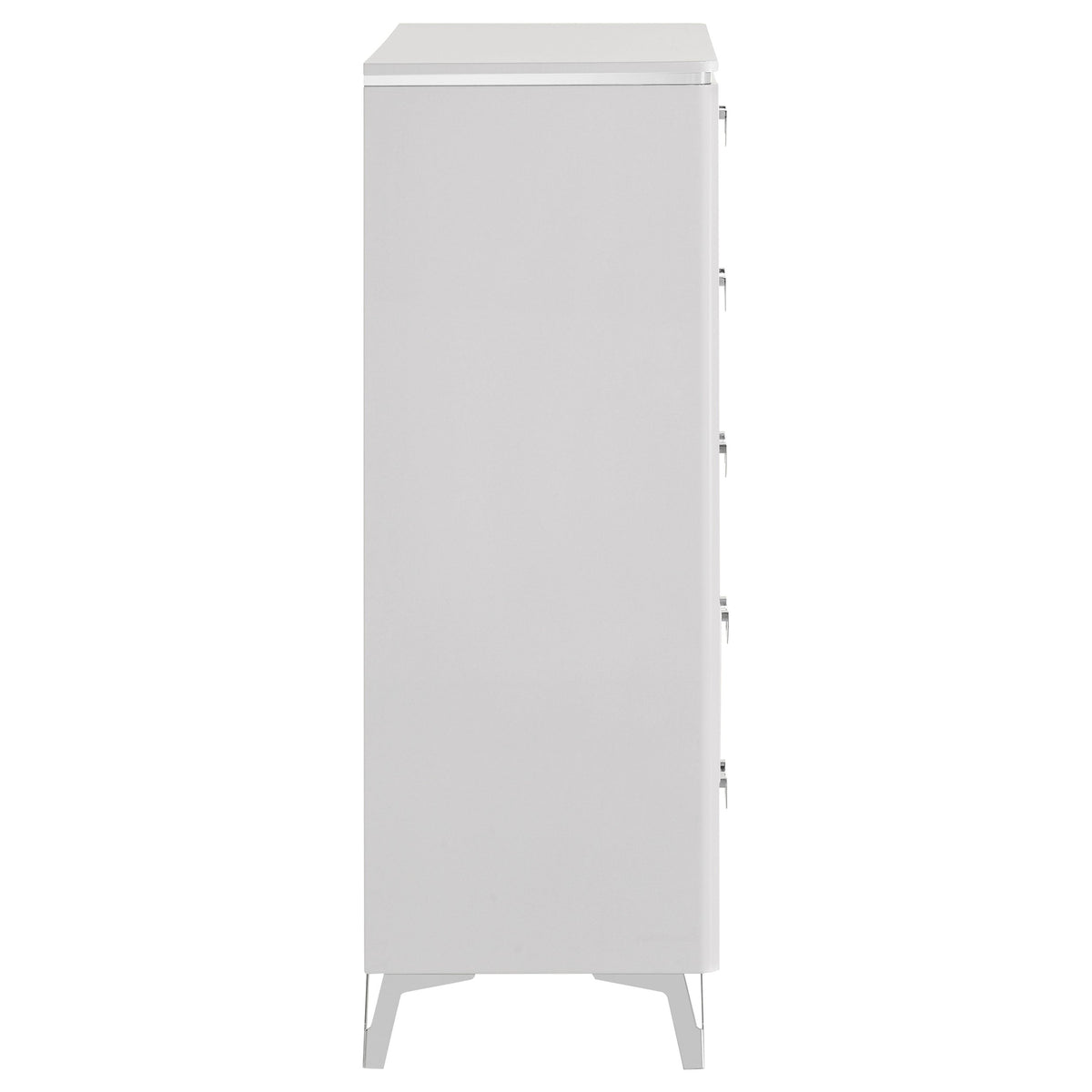 Cassia 5-drawer Bedroom Chest of Drawers White High Gloss
