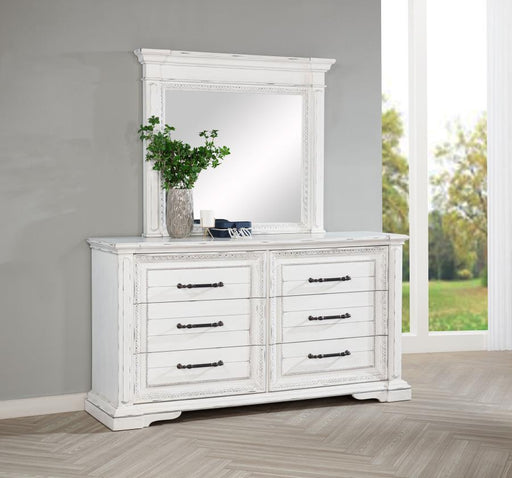 McKinney 6-drawer Bedroom Dresser with Mirror Vintage White Default Title