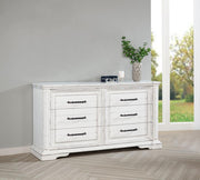 McKinney 6-drawer Bedroom Dresser Cabinet Vintage White Default Title