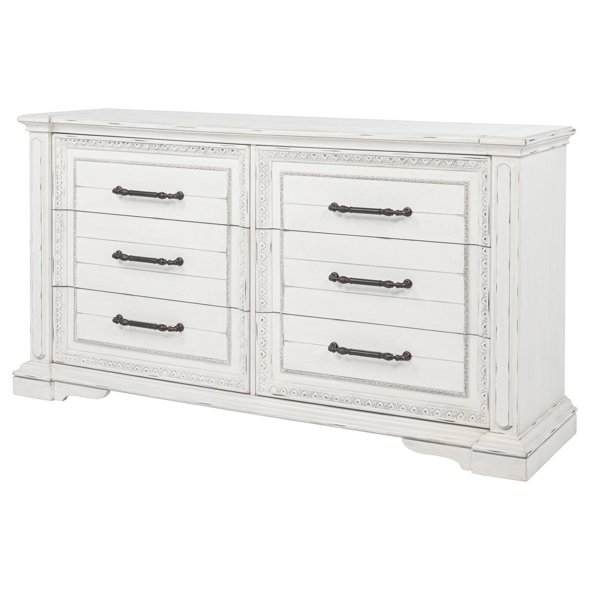 McKinney 6-drawer Bedroom Dresser Cabinet Vintage White