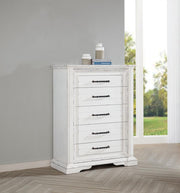 McKinney 5-drawer Bedroom Chest of Drawers Vintage White Default Title
