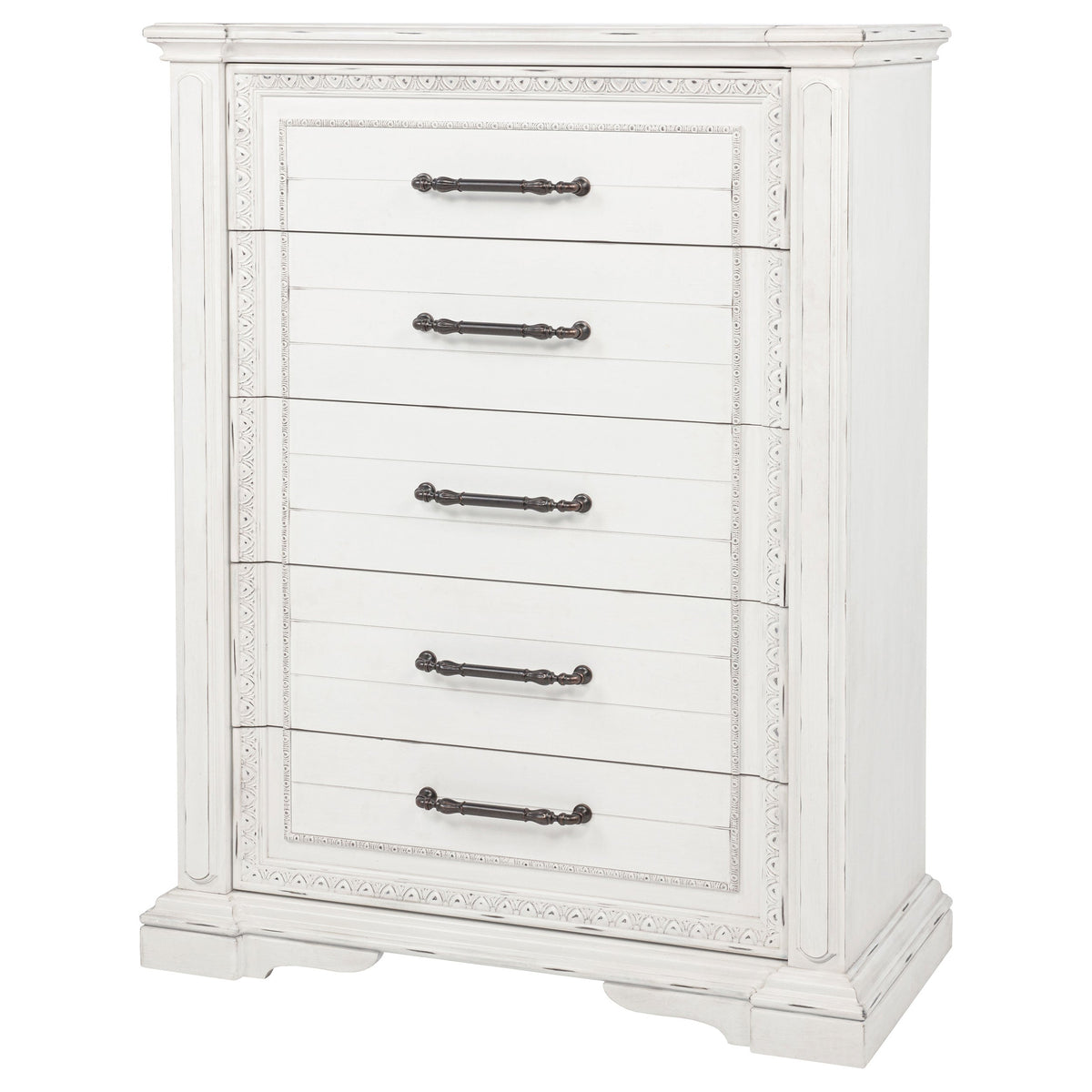McKinney 5-drawer Bedroom Chest of Drawers Vintage White