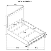 Pembroke 66-inch Panel Bed Washed Oak