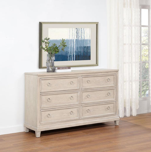 Pembroke 6-drawer Bedroom Dresser Cabinet Washed Oak Default Title