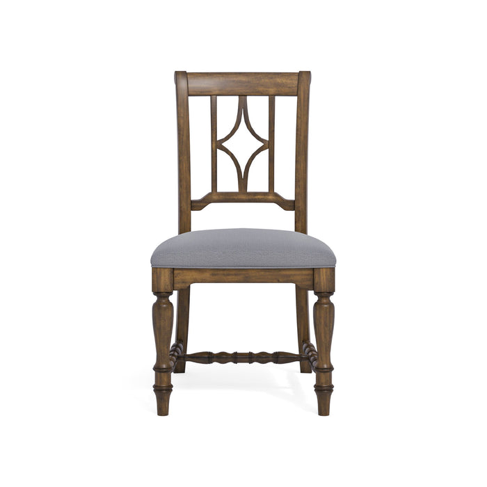 Plymouth - Uph Dining Chair - Medium Brown Finish