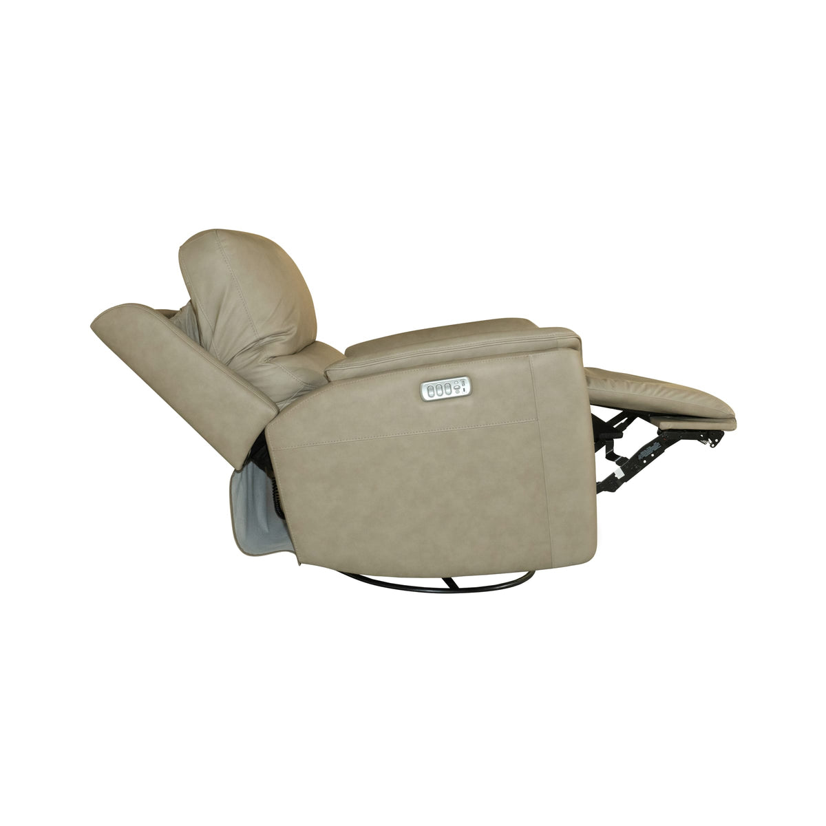 Flexsteel Henry Power Swivel Gliding Recliner with Power Headrest, Lumbar, Heat & Massage