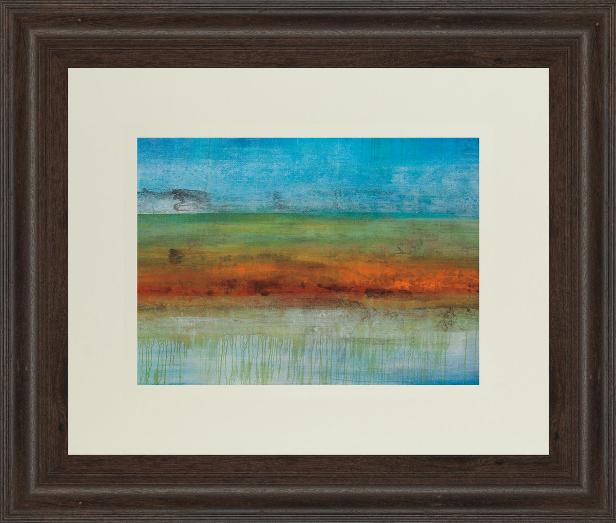 Brisbane By Brent Foreman - Framed Print Wall Art - Light Blue