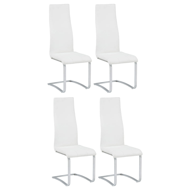Montclair Upholstered Dining Side Chair White (Set of 4)