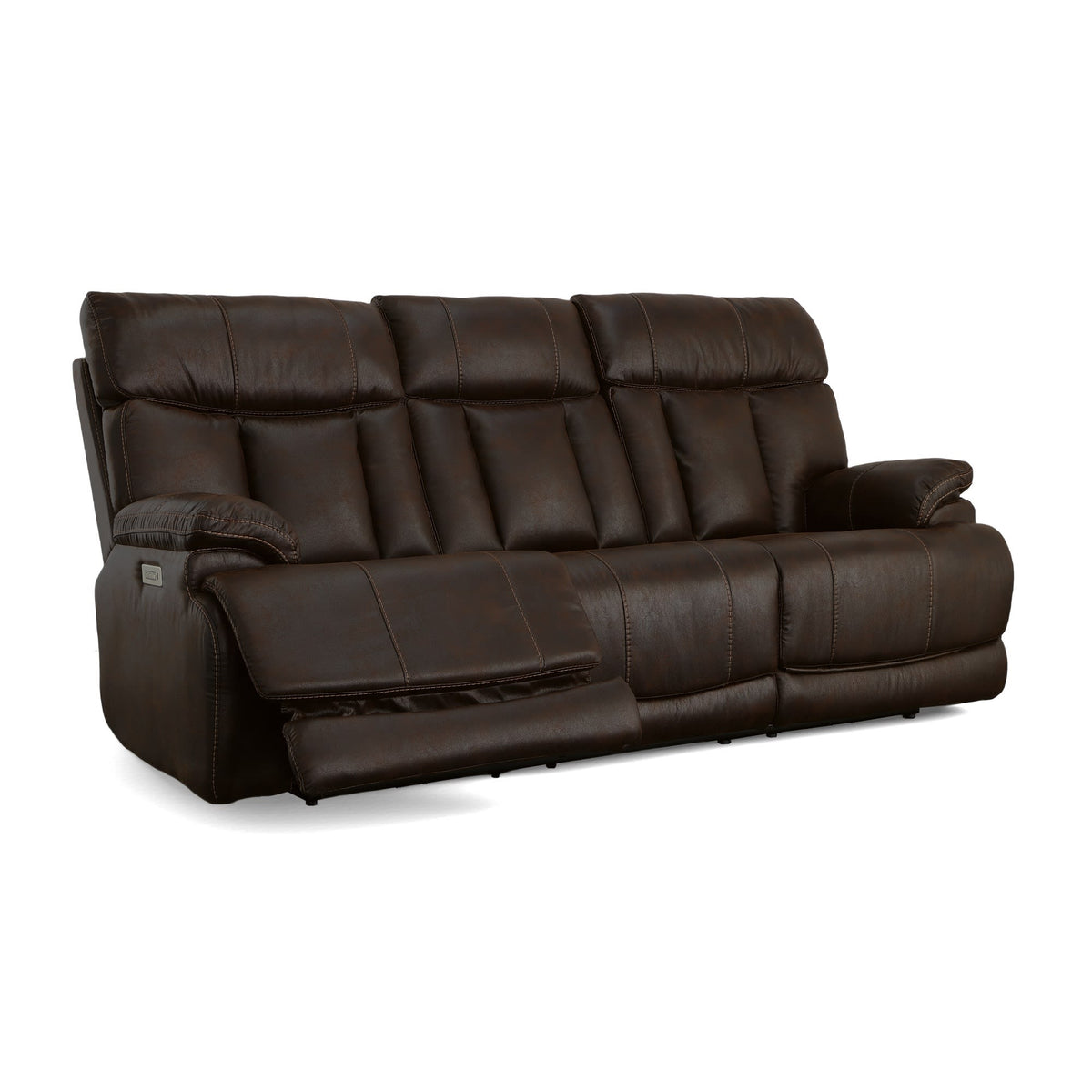 Flexsteel Clive Power Reclining Sofa with Power Headrests & Lumbar