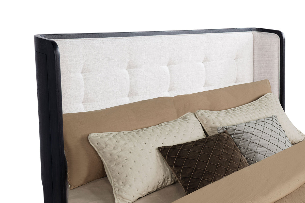Leandro 55-inch Wingback Bed Burnished