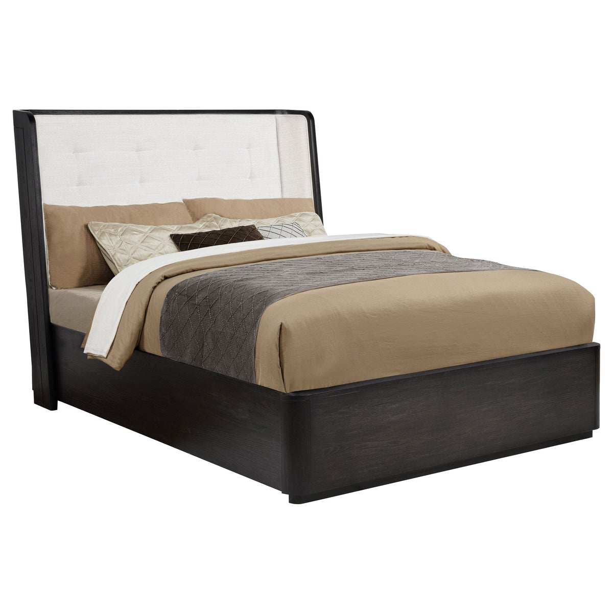 Leandro 55-inch Wingback Bed Burnished