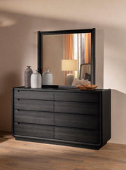 Leandro 8-drawer Bedroom Dresser with Mirror Burnished Black Default Title