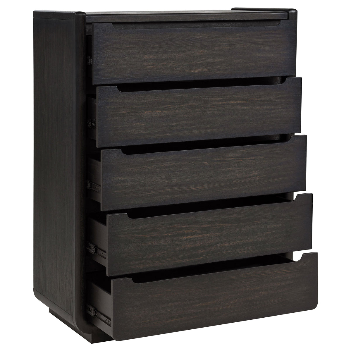 Leandro 5-drawer Bedroom Chest of Drawers Burnished Black