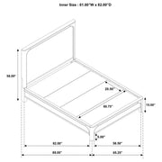 Solano 55-inch Panel Bed Weathered Mango Queen