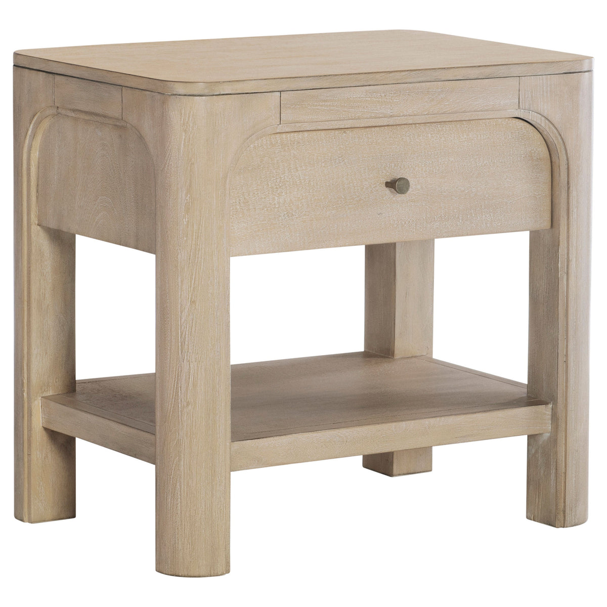 Solano 1-drawer Nightstand Bedside Table Weathered Mango