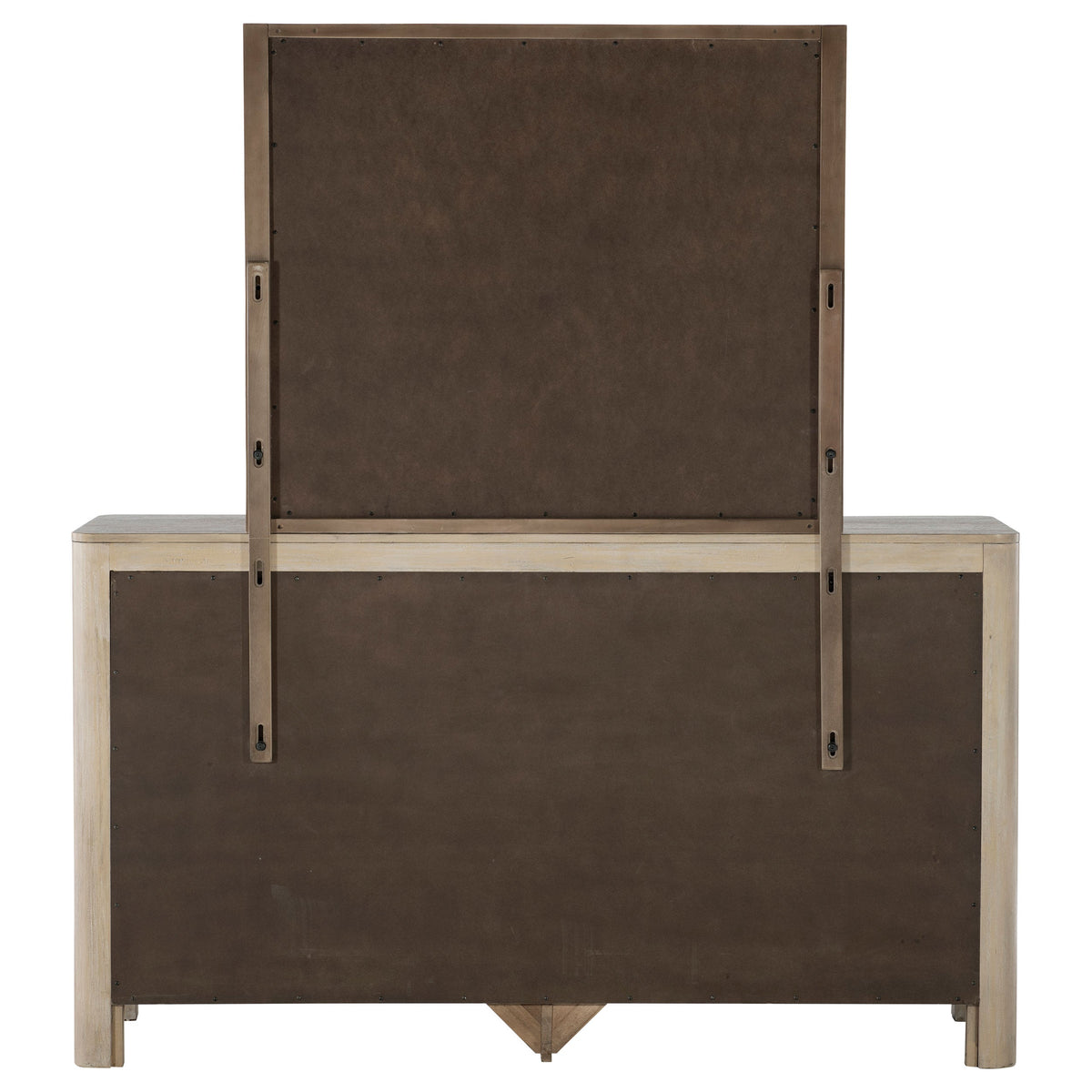 Solano 9-drawer Bedroom Dresser with Mirror Weathered Mango