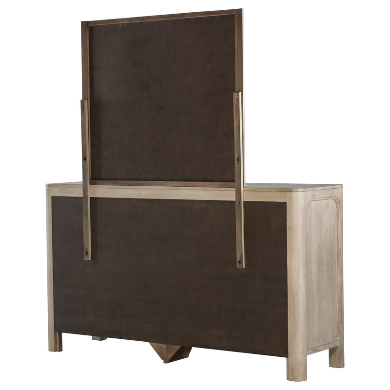 Solano 9-drawer Bedroom Dresser with Mirror Weathered Mango
