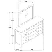 Solano 9-drawer Bedroom Dresser with Mirror Weathered Mango