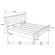 Woodmont Wood Storage Panel Bed Rustic Golden Brown
