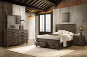 Woodmont Bedroom Set Rustic Golden Brown