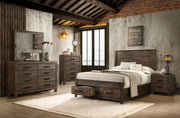 Woodmont Bedroom Set Rustic Golden Brown