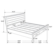 Woodmont Wood Storage Panel Bed Rustic Golden Brown