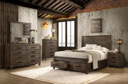 Woodmont Bedroom Set Rustic Golden Brown Queen 5-piece