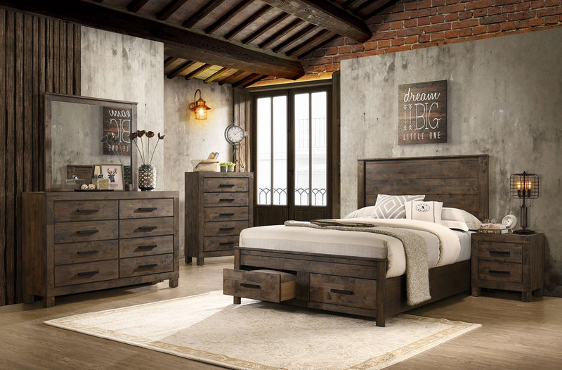 Woodmont Bedroom Set Rustic Golden Brown
