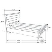 Woodmont Wood Storage Panel Bed Rustic Golden Brown
