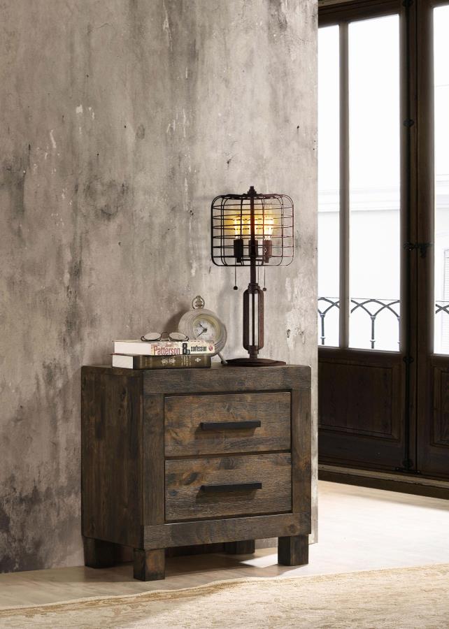 Woodmont 2-drawer Nightstand Rustic Golden Brown Default Title