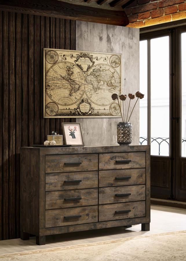 Woodmont 8-drawer Dresser Rustic Golden Brown Default Title