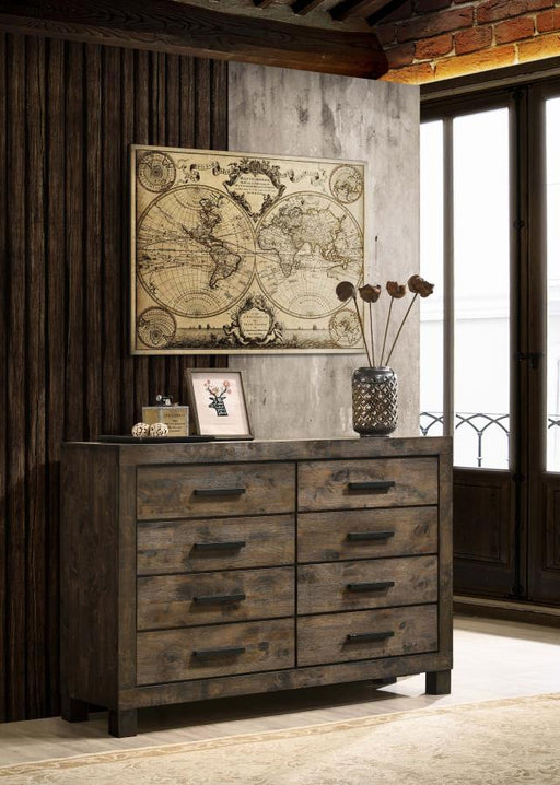 Woodmont 8-drawer Dresser Rustic Golden Brown Default Title