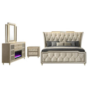 Lorient Bedroom Set Ivory and Camel