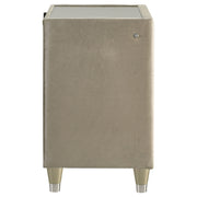 Lorient 2-drawer LED Nightstand with USB Ivory and Camel