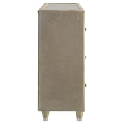 Lorient 8-drawer LED Bedroom Flame Box Dresser Ivory Camel