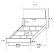 Marceline Wood LED Panel Bed
