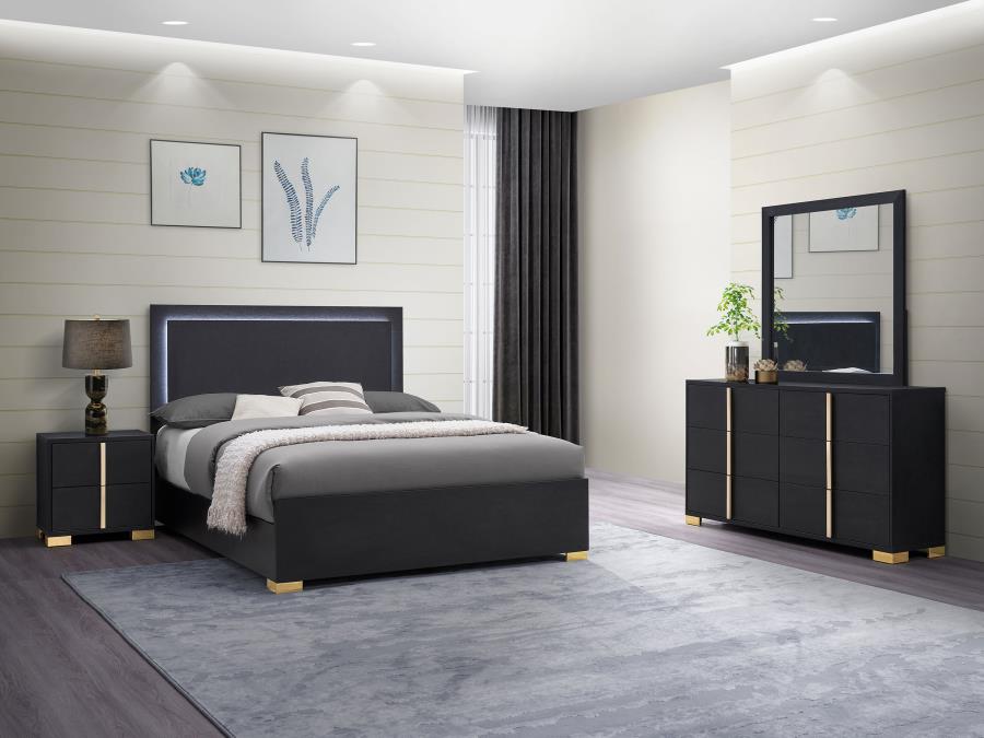 Marceline Bedroom Set Black Queen 4-piece