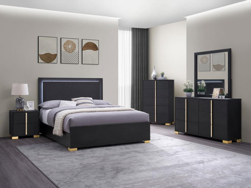 Marceline Bedroom Set Black Queen 5-piece