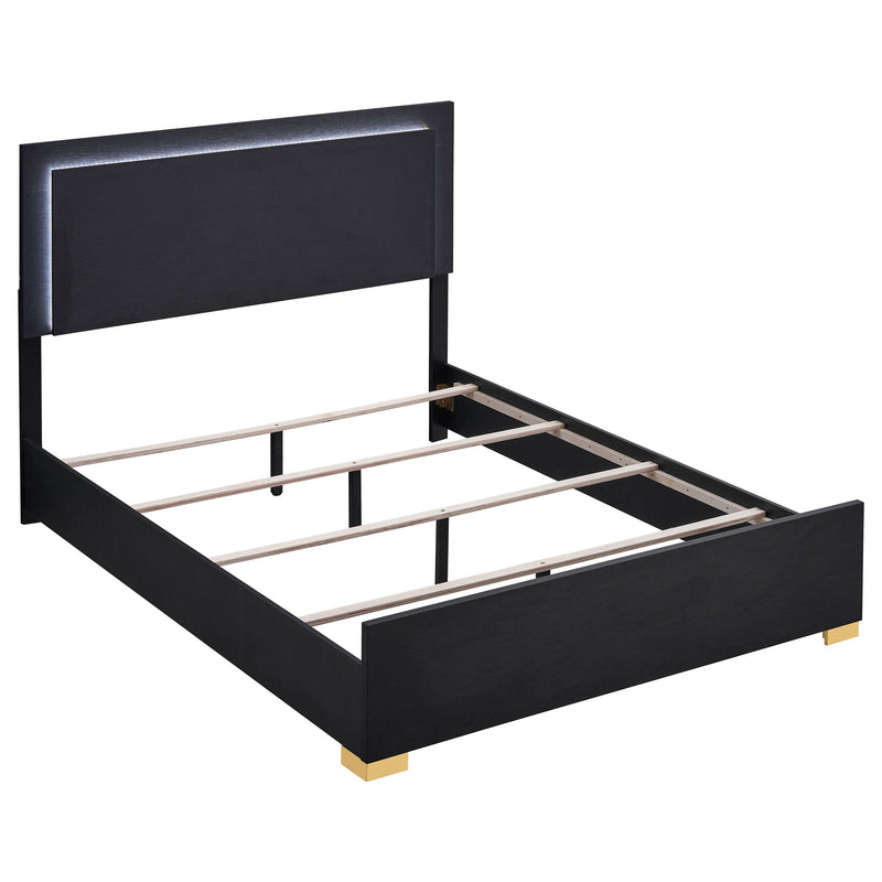 Marceline Wood LED Panel Bed