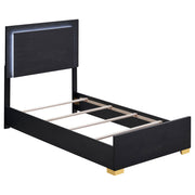 Marceline Wood LED Panel Bed